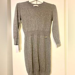 See By Chloe; Grey, Wool & Cashmere Blend Sweater Dress